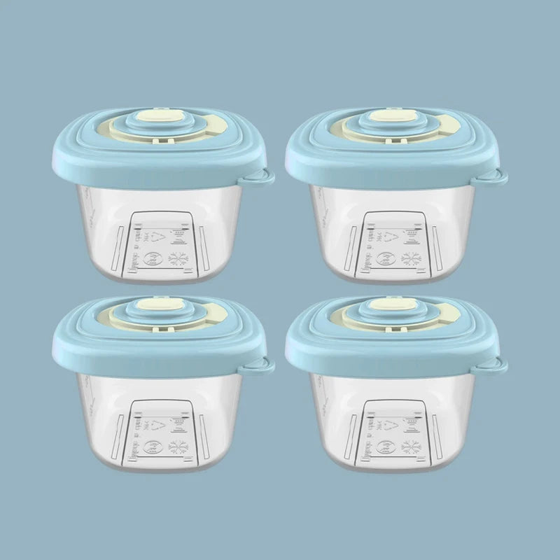 4 Pcs Airtight Portable Baby Food Storage Container