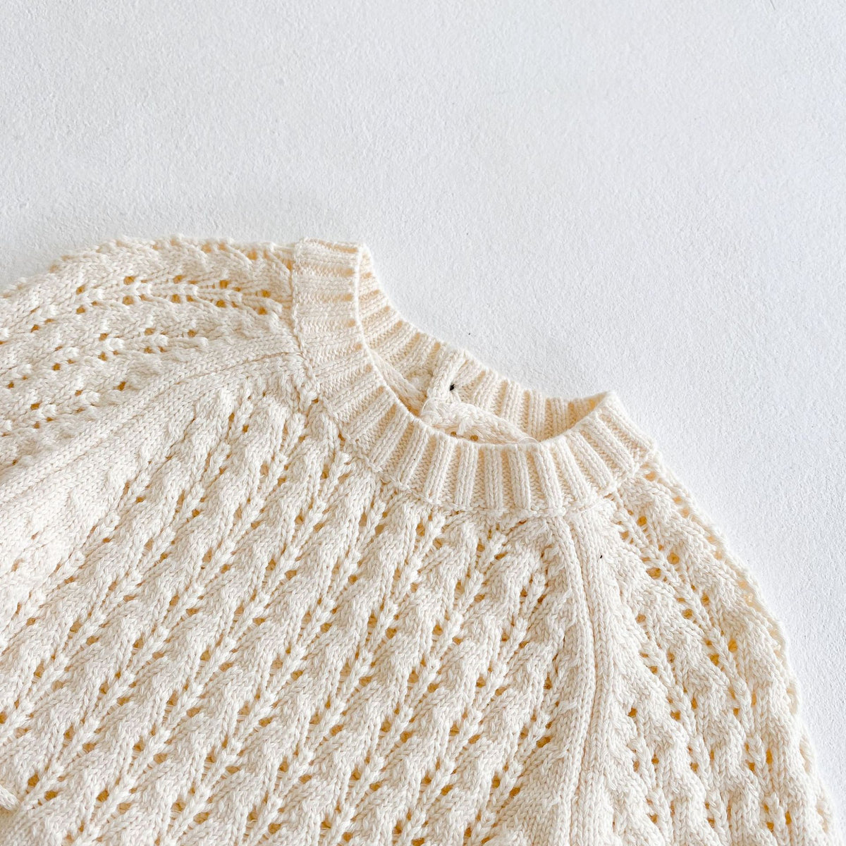 Baby Girl Knitted Hollow Waist Girdle with Long Sleeves
