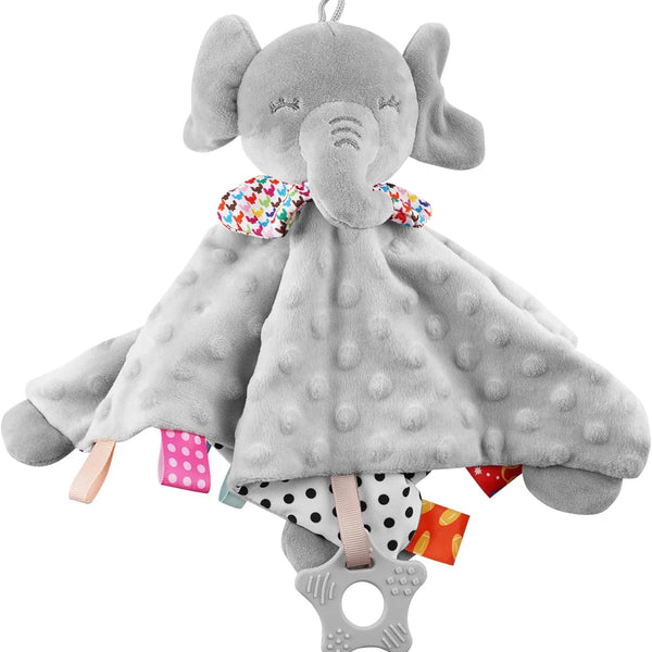 Elephant Baby Soft Soothing blanket with rattle