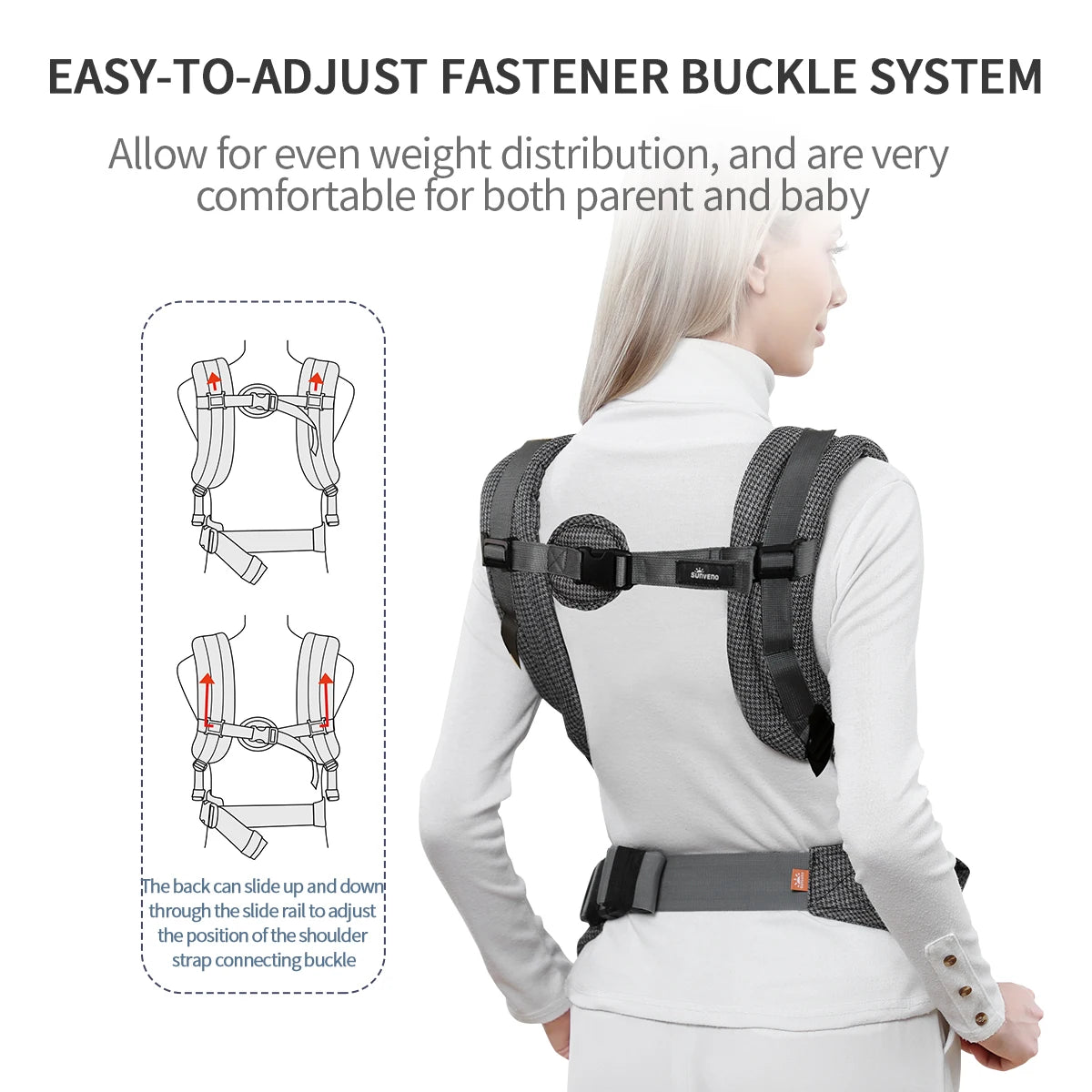 Sunveno Ergonomic Baby Carrier for Newborn with Neck Support