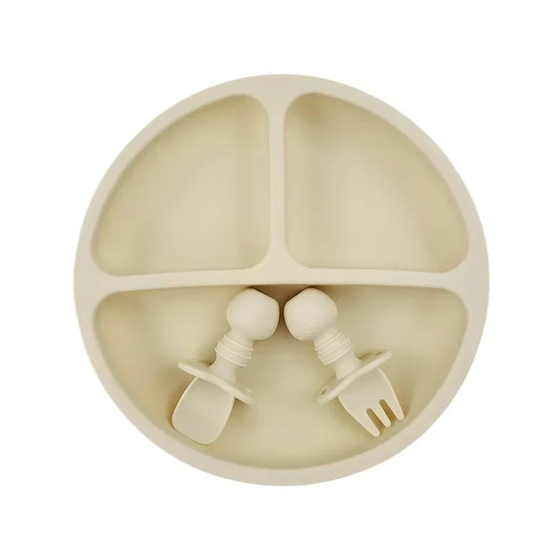 3Pcs Silicone Baby Feeding Set
