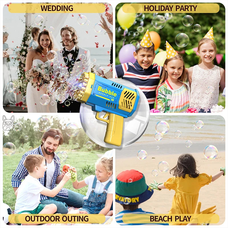 Kids bubble gun summer outdoor fun