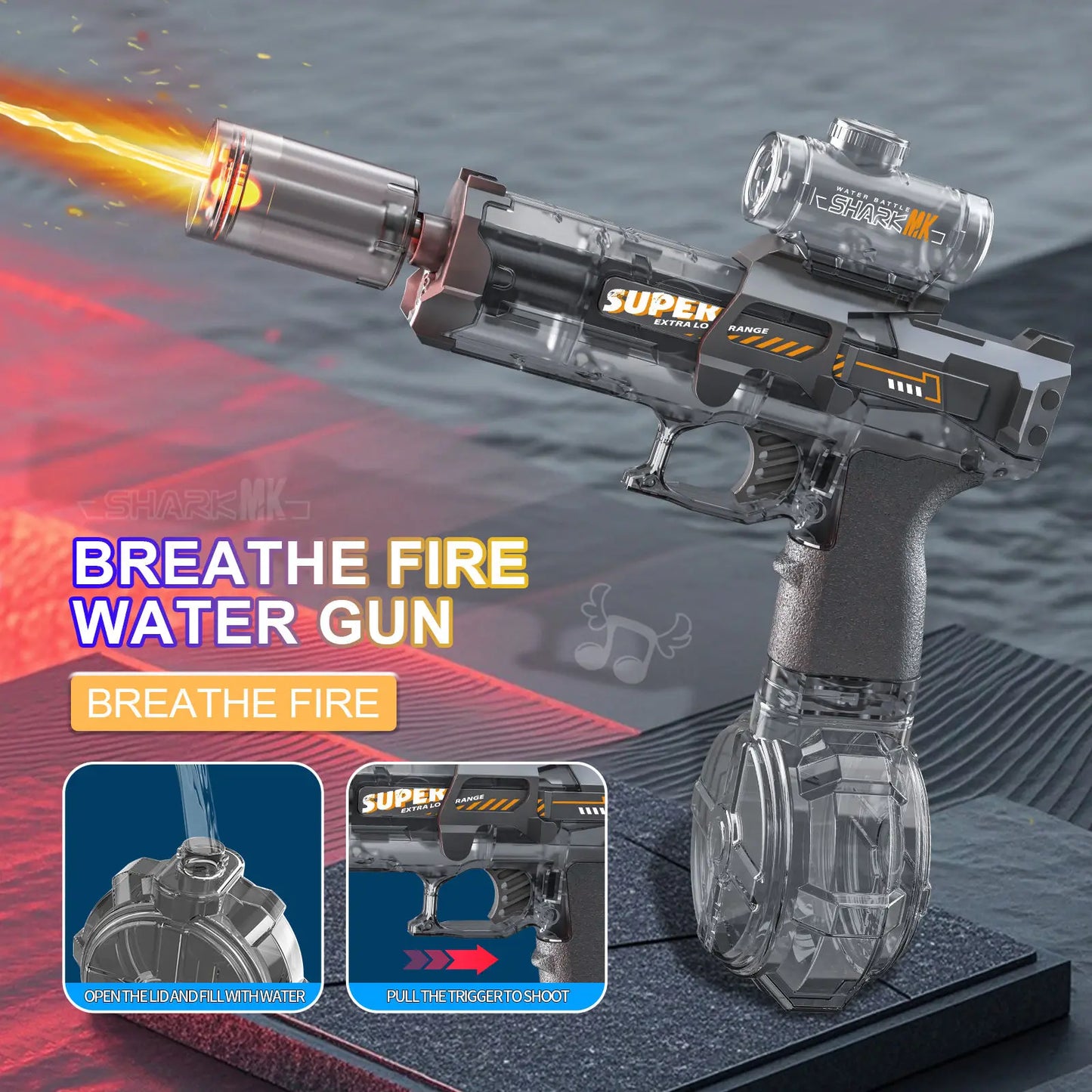 Led Emitting Electric Water Gun