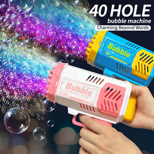 Kids bubble gun summer outdoor fun