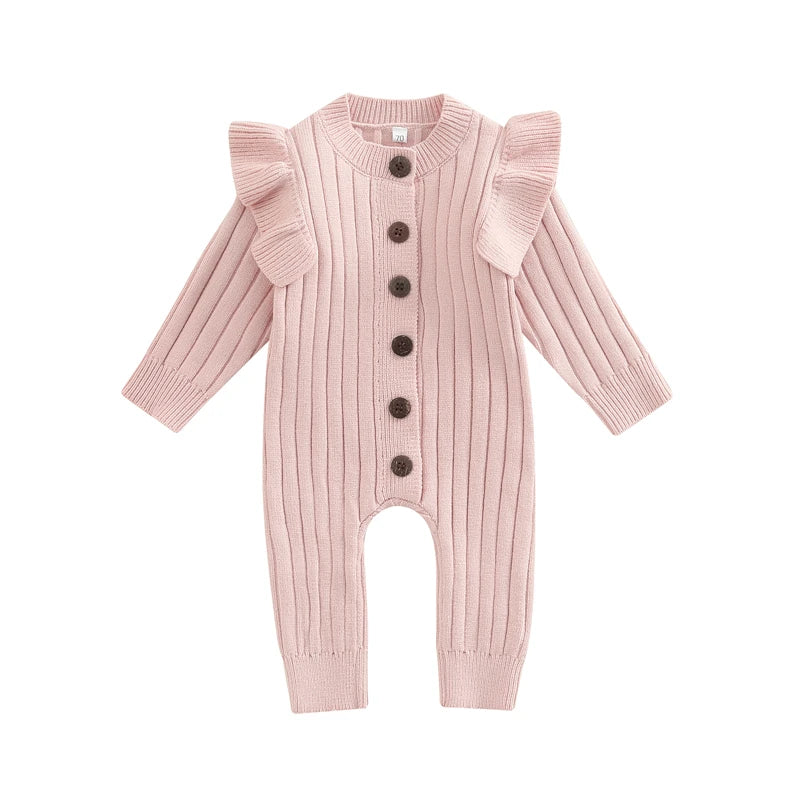 Autumn Infant baby Romper Cotton Knit Long Sleeves