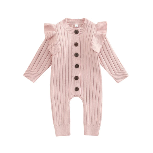 Autumn Infant baby Romper Cotton Knit Long Sleeves