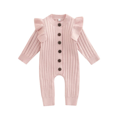 Autumn Infant baby Romper Cotton Knit Long Sleeves