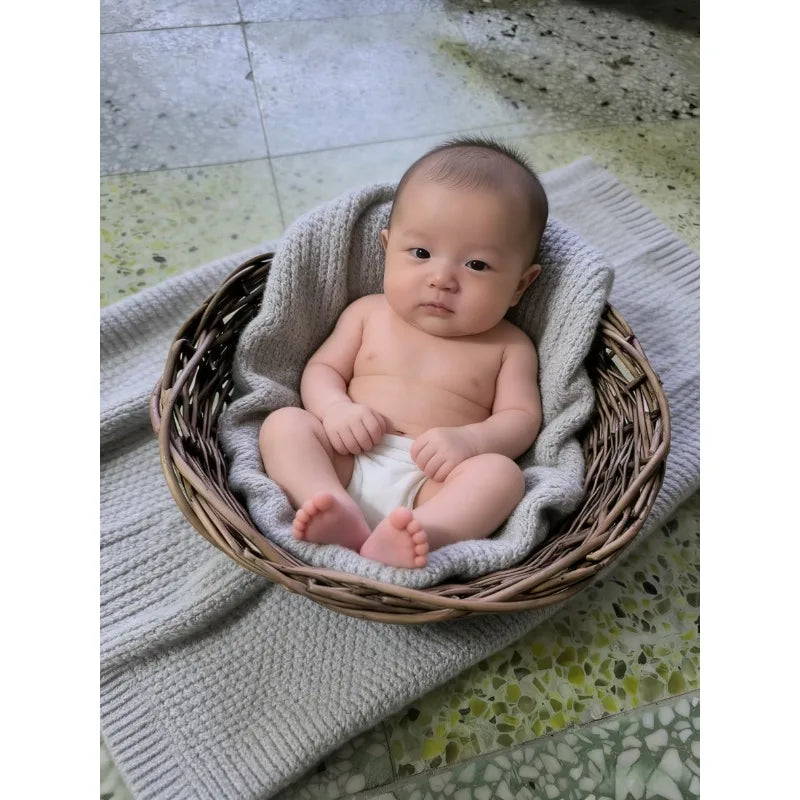 Photography Posing Props 1pc Rattan Nest Basket