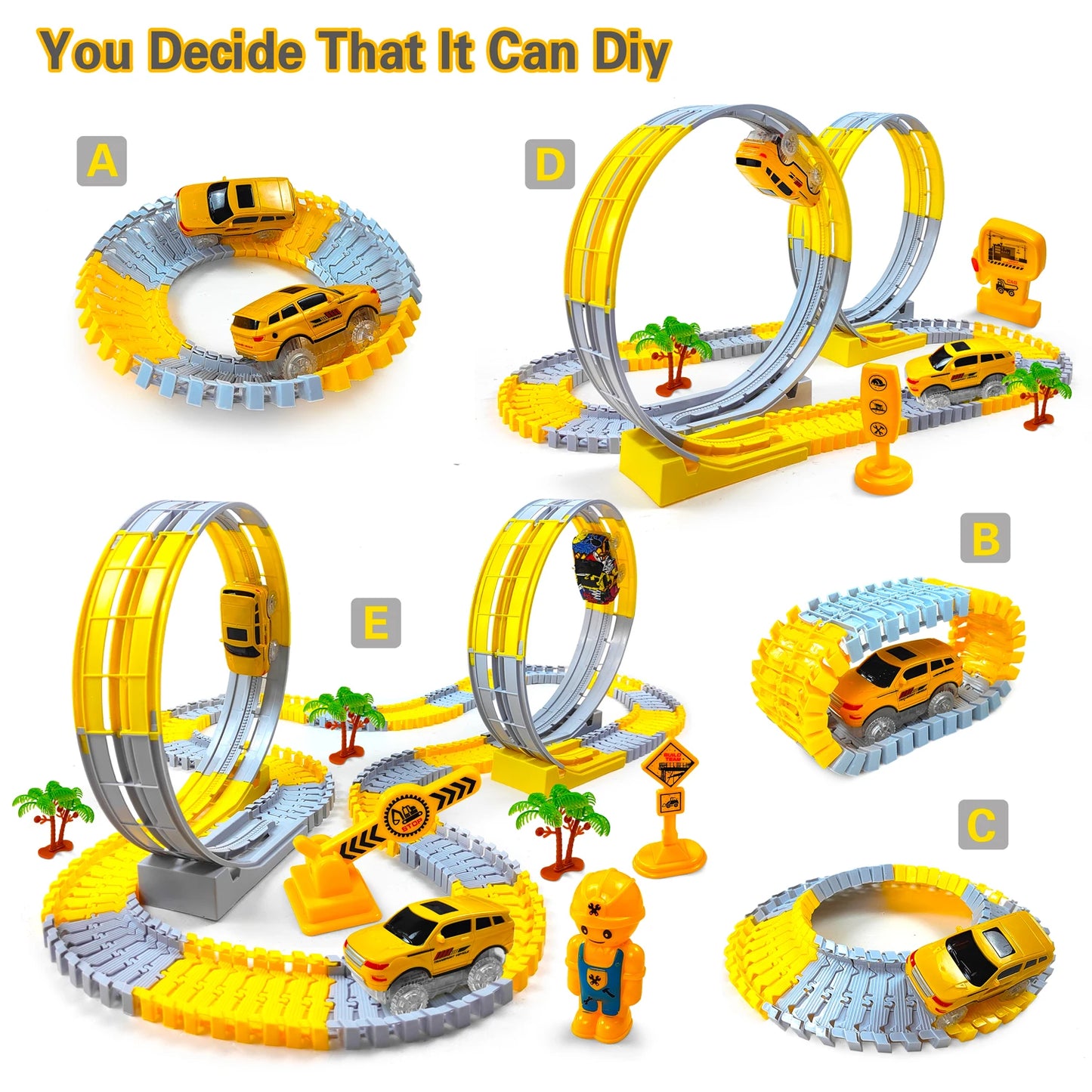Electric Magical Flexible Track Cars Toy