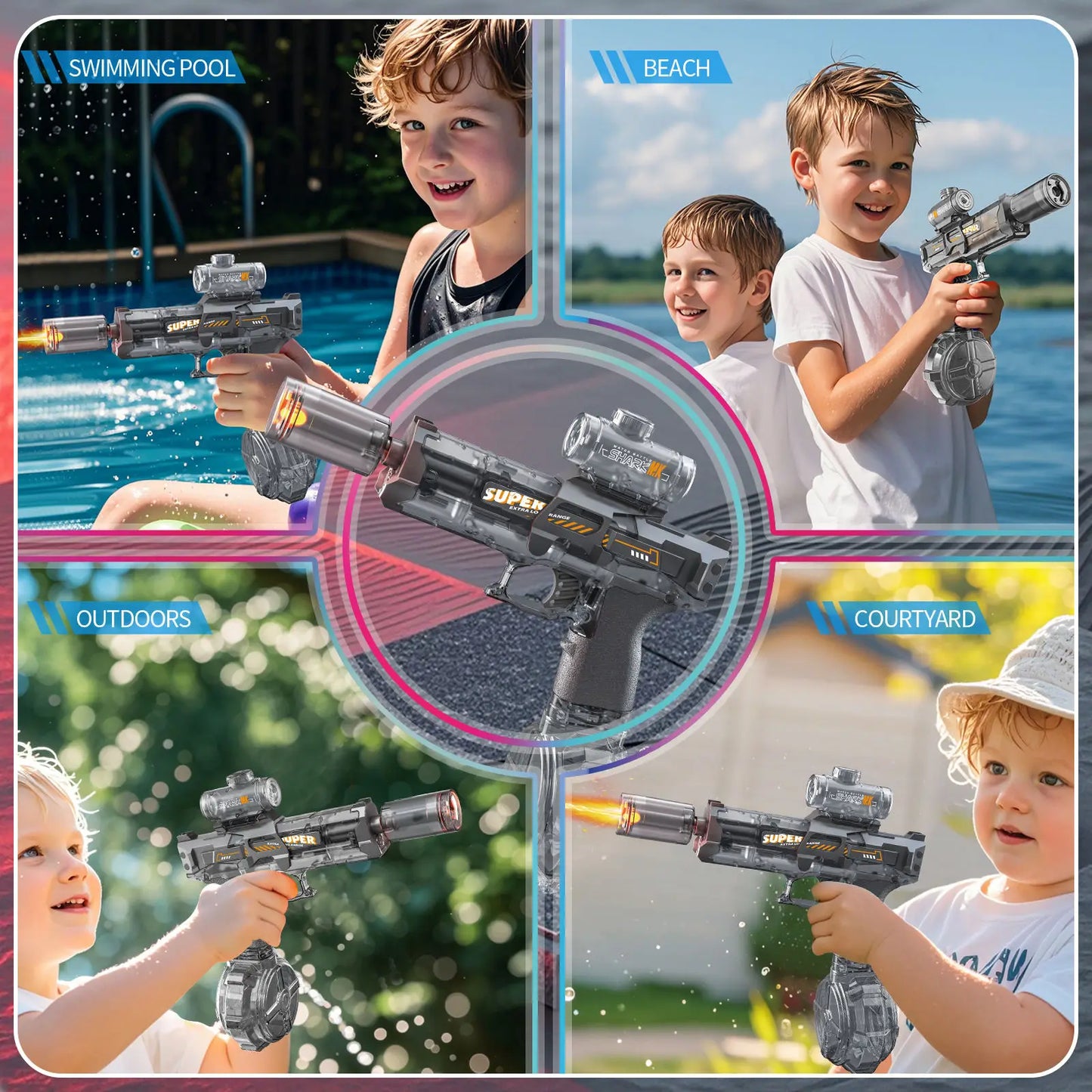 Led Emitting Electric Water Gun