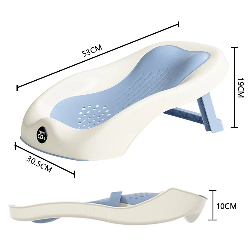 Newborn Baby Bath Seat with Thermometer