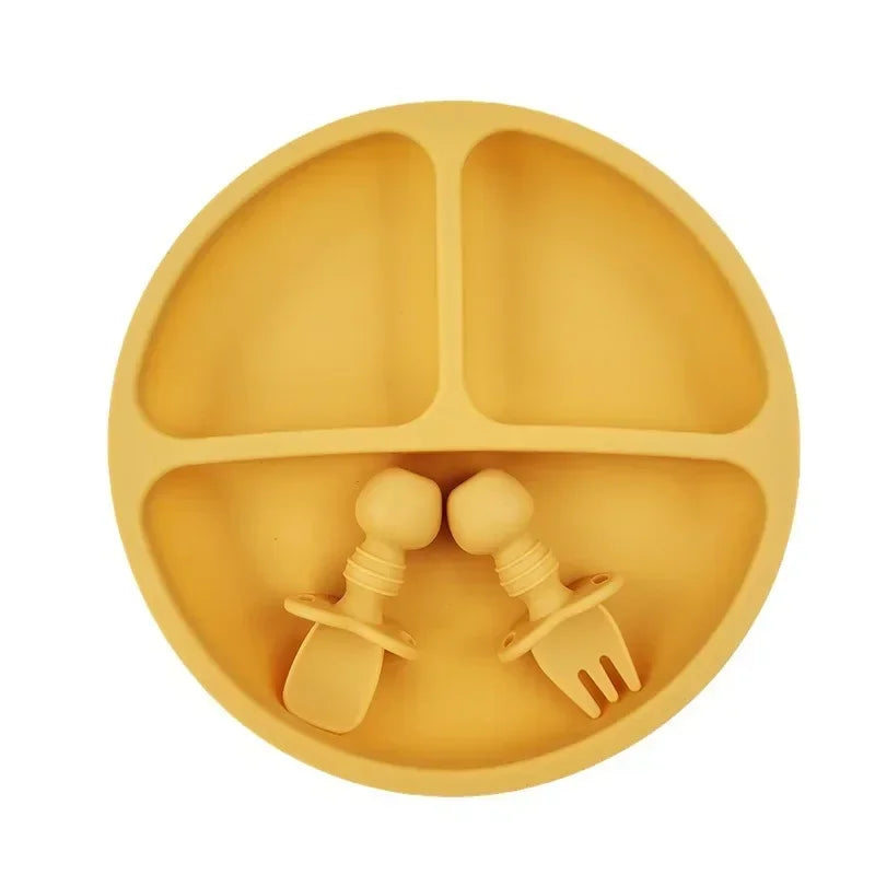 3Pcs Silicone Baby Feeding Set