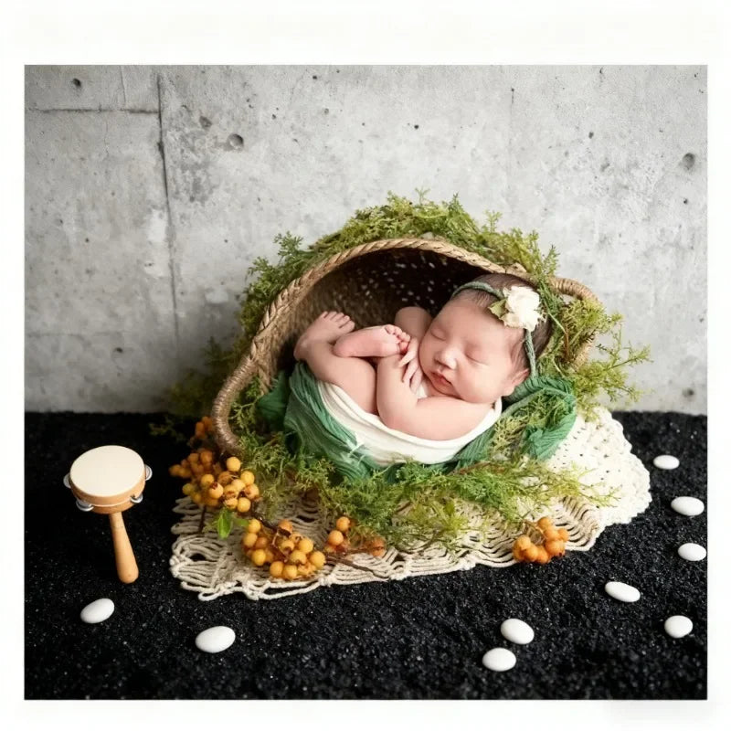 Photography Posing Props 1pc Rattan Nest Basket