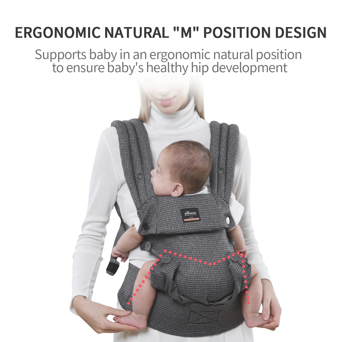 Sunveno Ergonomic Baby Carrier for Newborn with Neck Support