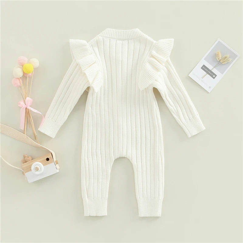 Autumn Infant baby Romper Cotton Knit Long Sleeves