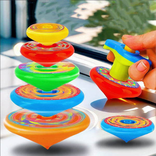 Kids Spinning Top Gyro Folding Spinning Top Rotating Toy