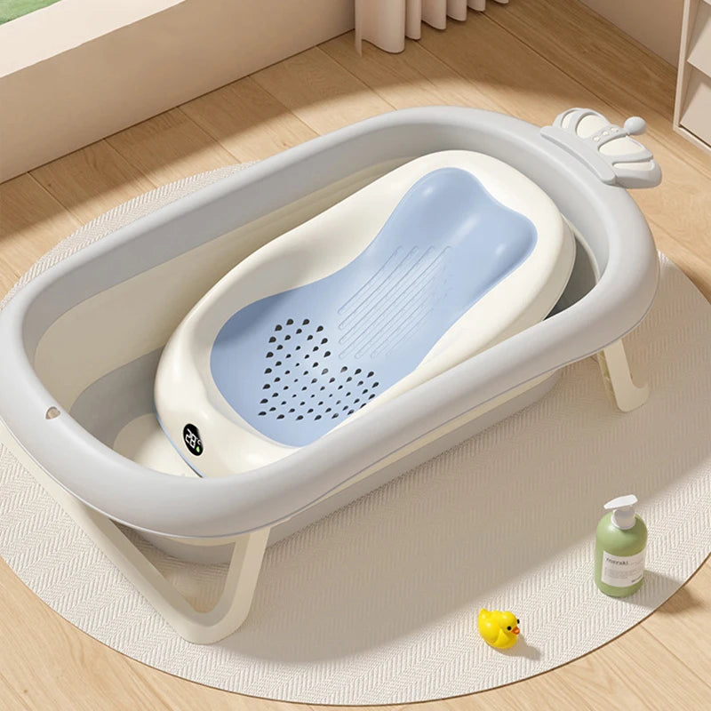 Newborn Baby Bath Seat with Thermometer