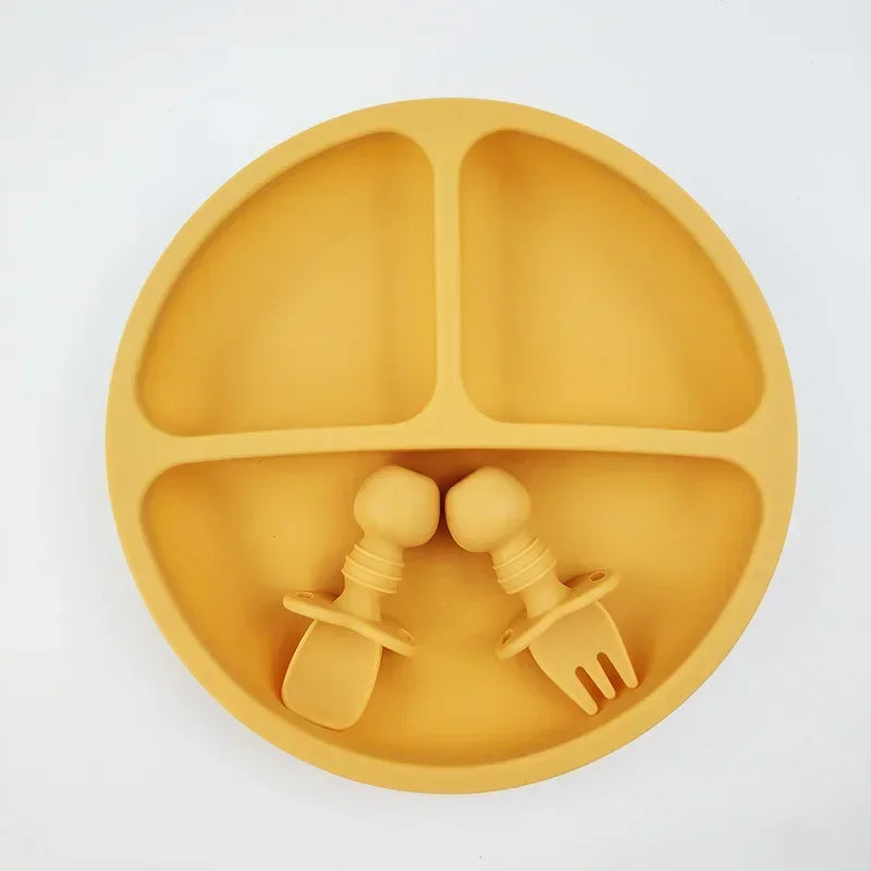 3Pcs Silicone Baby Feeding Set