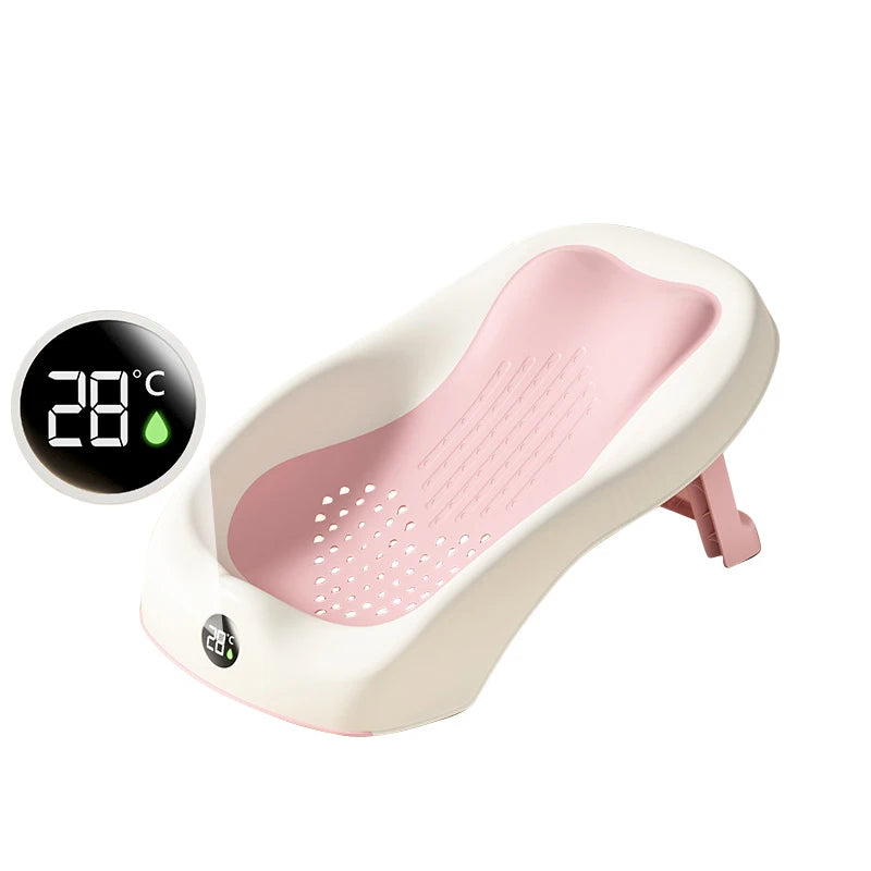 Newborn Baby Bath Seat with Thermometer