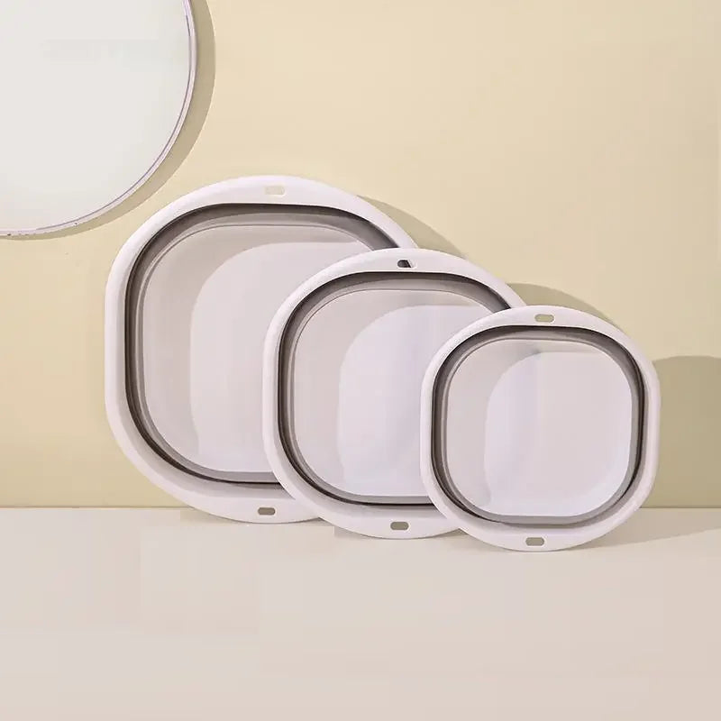 Home Clean Large Foldable Portable Plastic Compression Washbasin, Suitable For Home, Travel Laundry, Washing Vegetables