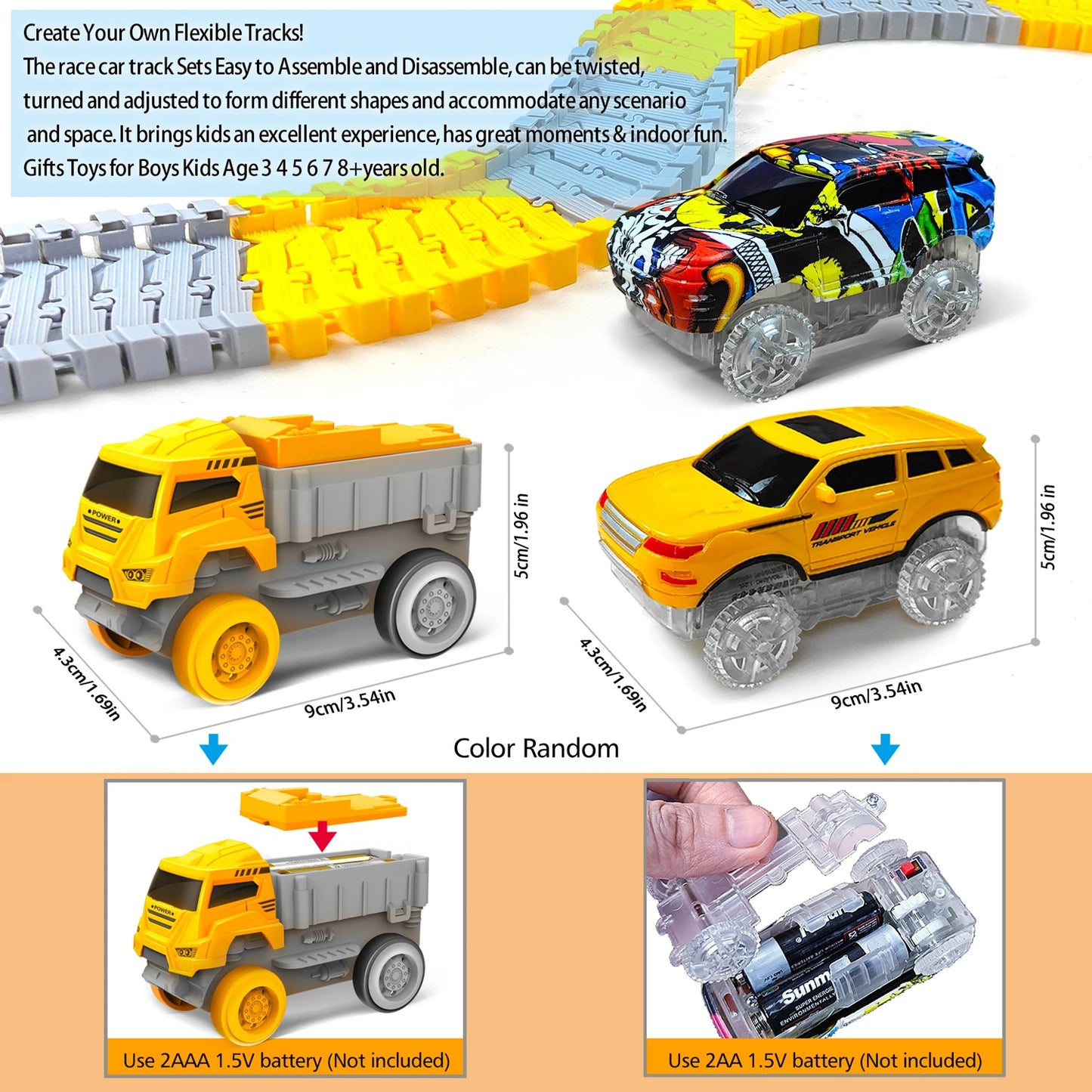 Electric Magical Flexible Track Cars Toy