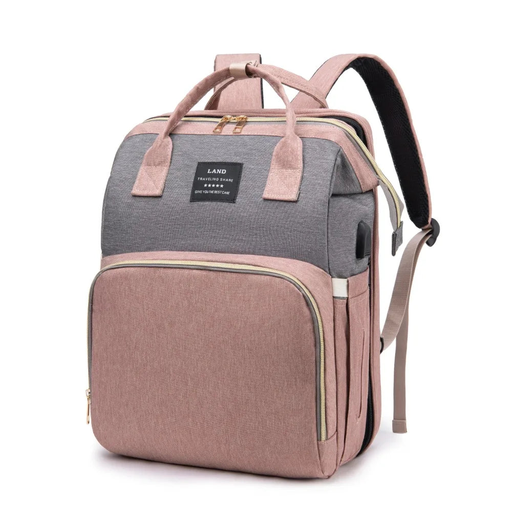 Lightweight Portable 2-in-1 Folding Crib Backpack