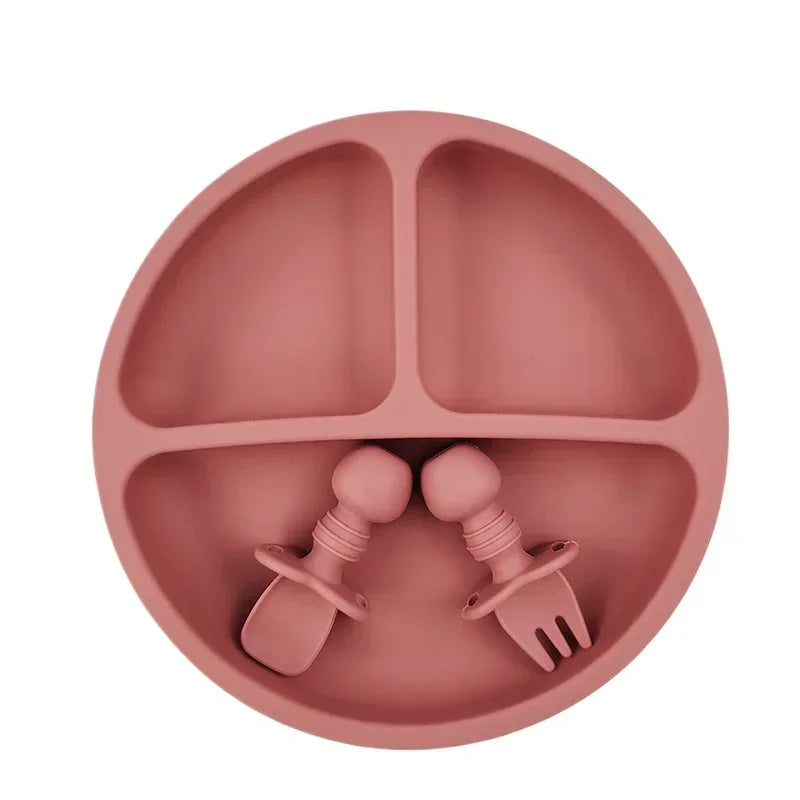 3Pcs Silicone Baby Feeding Set