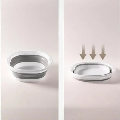 Home Clean Large Foldable Portable Plastic Compression Washbasin, Suitable For Home, Travel Laundry, Washing Vegetables