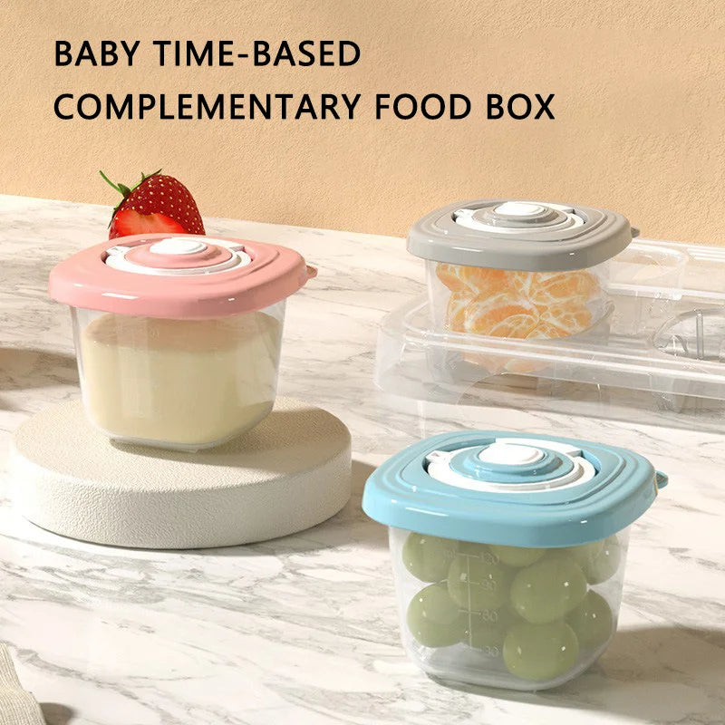 4 Pcs Airtight Portable Baby Food Storage Container