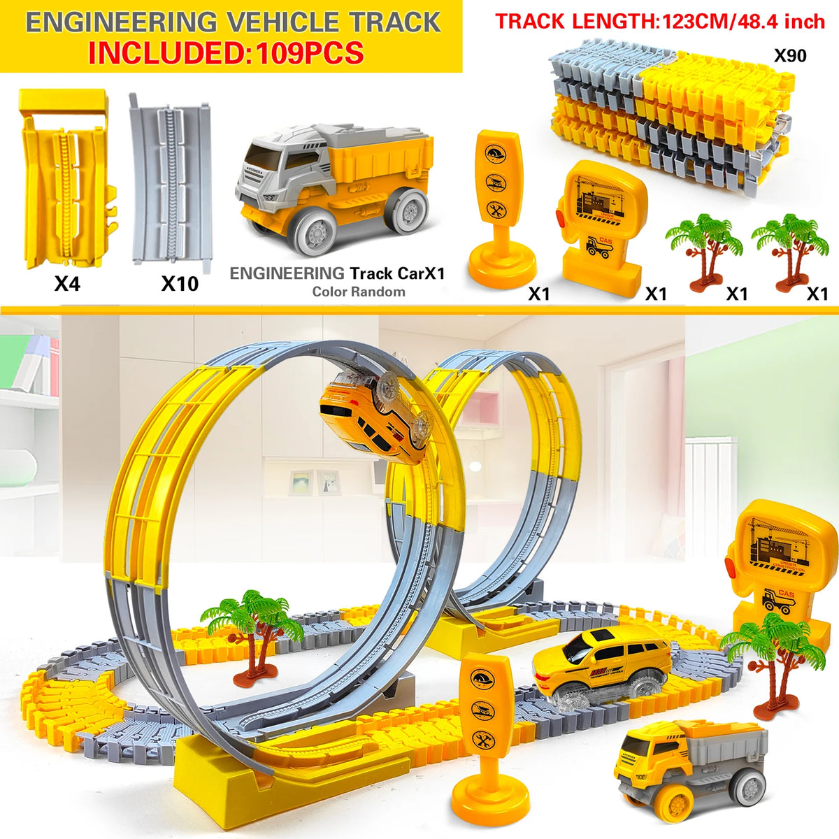 Electric Magical Flexible Track Cars Toy