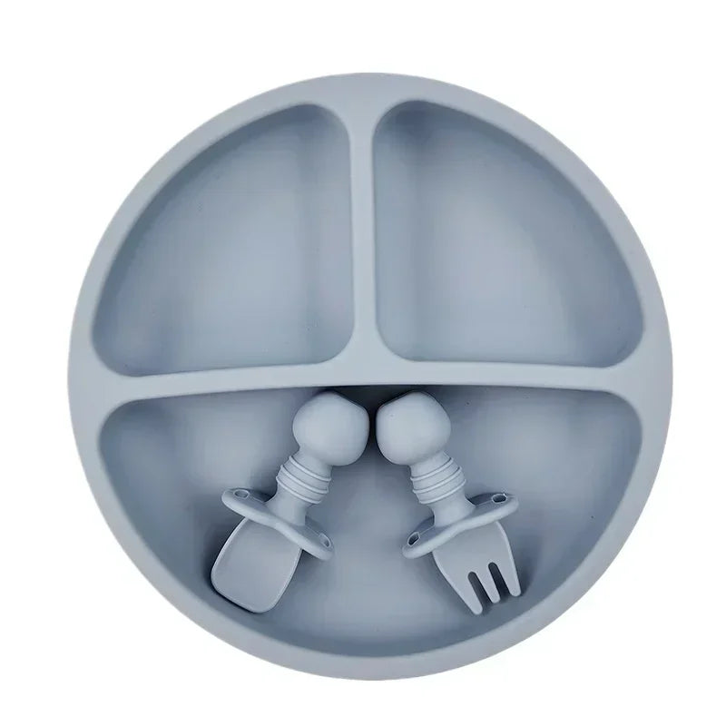3Pcs Silicone Baby Feeding Set
