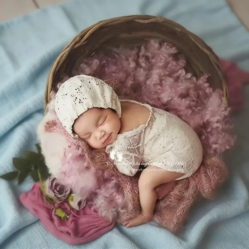 Photography Posing Props 1pc Rattan Nest Basket