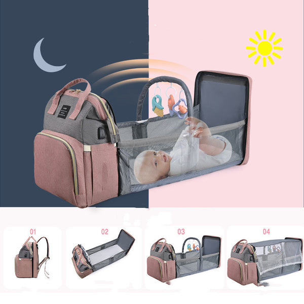 Baby Crib Backpack with large capacity baby changing station on-the-go